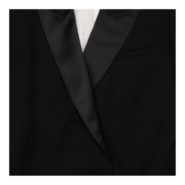 Blazer Black Satin Lapel Tuxedo Long Line Single B