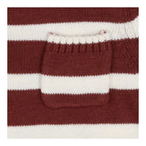 Outfit knit brown cream stripe bodysuit leggings