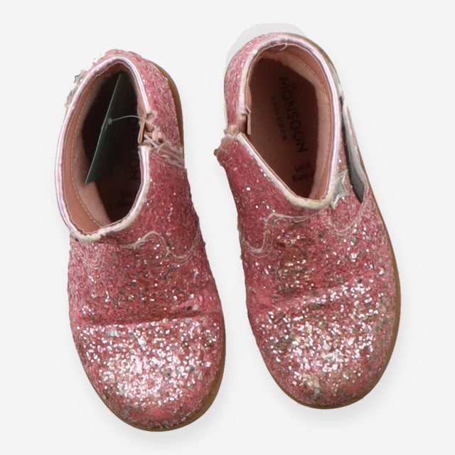 Boots pink sparkle rainbow stars
