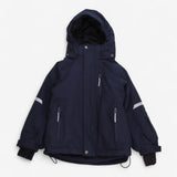 Waterproof Navy Rain Jacket with Detachable Hood