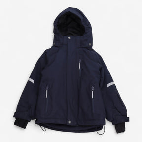 Waterproof Navy Rain Jacket with Detachable Hood