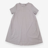 Trapeze Pocket Dress Light Grey Cotton