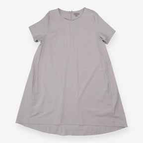 Trapeze Pocket Dress Light Grey Cotton