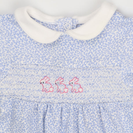 Blue Bunny Collared Sleepsuit