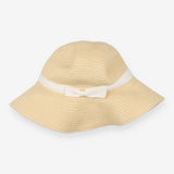 Sunhat Straw White Bow Tied