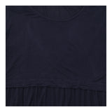 Dark Navy Viscose Stretch Ribbed Scoop Neck Double
