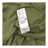 Jersey Top Olive Green Long Sleeve Crew Neck