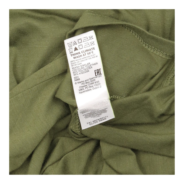 Jersey Top Olive Green Long Sleeve Crew Neck