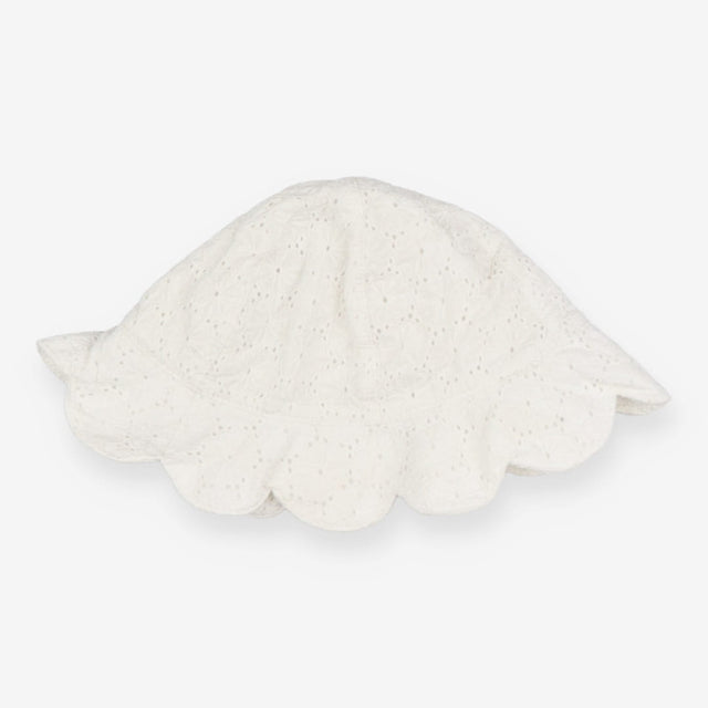 White Flower Stitching Sun Hat