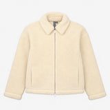 Jacket Full Zip Borg Fleece Cream Beige