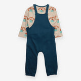 Dungaree blue and T-shirt long sleeves volcanos