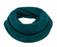 Snood Teal Green Merino Wool Lace Knit Scarf