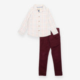 Paddington Shirt and Burgundy Jeans Outfit 