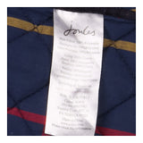 Joules Quilted Jacket Navy Blue Cord Trim Fox Butt