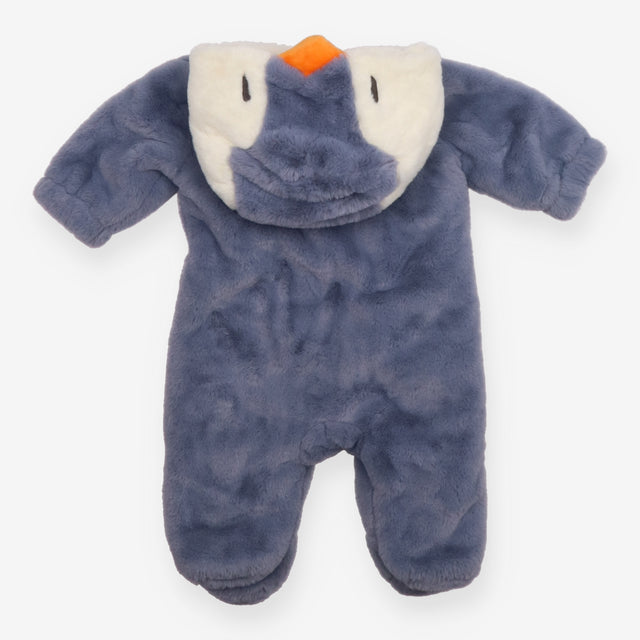 Pramsuit blue penguin fur