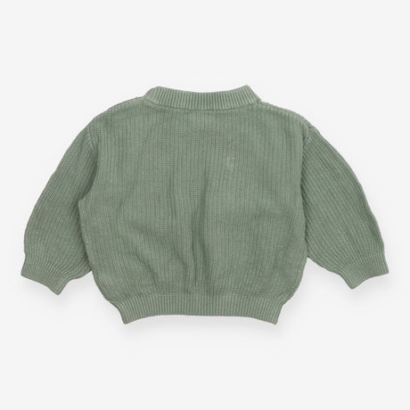 Jumper Knit Green with Shoulder Buttons
