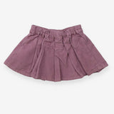 Cord Skirt Lilac with One Silver Button