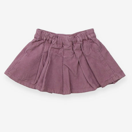 Cord Skirt Lilac with One Silver Button