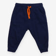 Navy Joggers Orange Drawstring