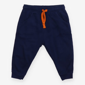 Navy Joggers Orange Drawstring