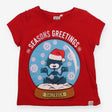 Tee SS red Snow Globe seasons greetings