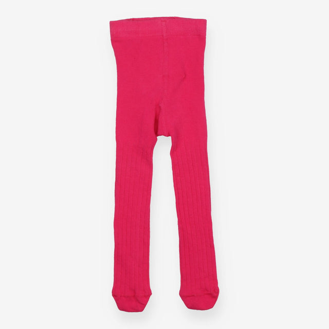 Tights knit hot pink ribbed