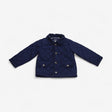 Quilted jacket navy with striped lining