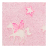 Fleece pink hoodie space unicorns