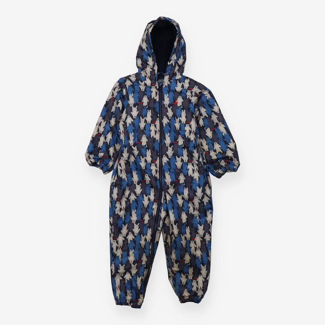 Snowsuit blue bears padded