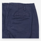 Navy Blue Cotton Stretch Tailored Trousers
