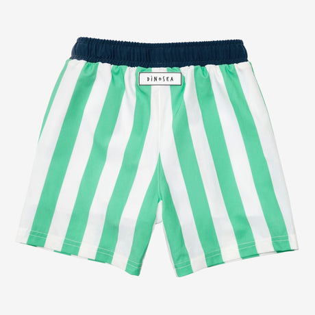 Spike the dino stripe green swim trunks