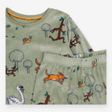 Pyjamas velour green Stick Man