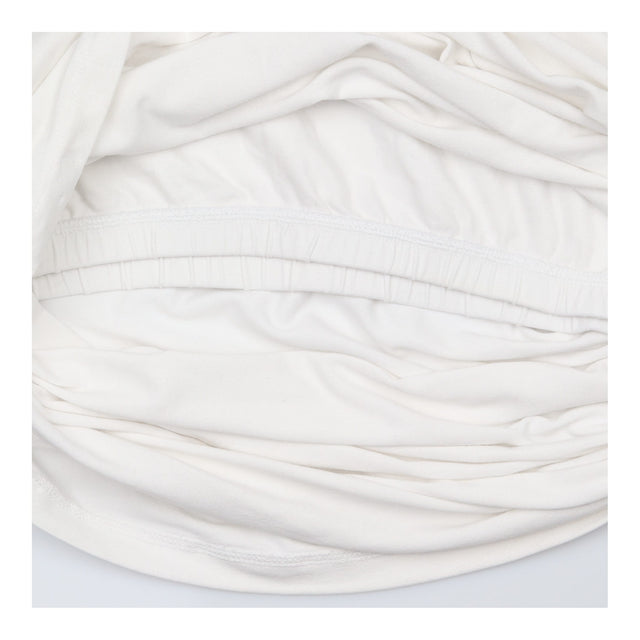 Maternity Vest White Ruched Stretch Jersey Tank