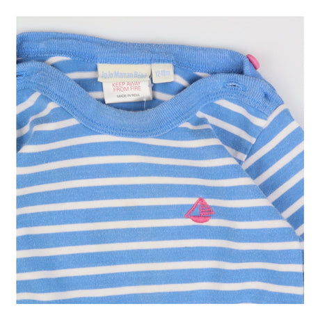 Dress long sleeve blue striped pink drawstring
