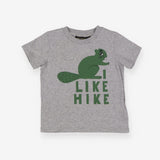 T-shirt grey green squirrel 'I like hike'