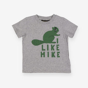 T-shirt grey green squirrel 'I like hike'