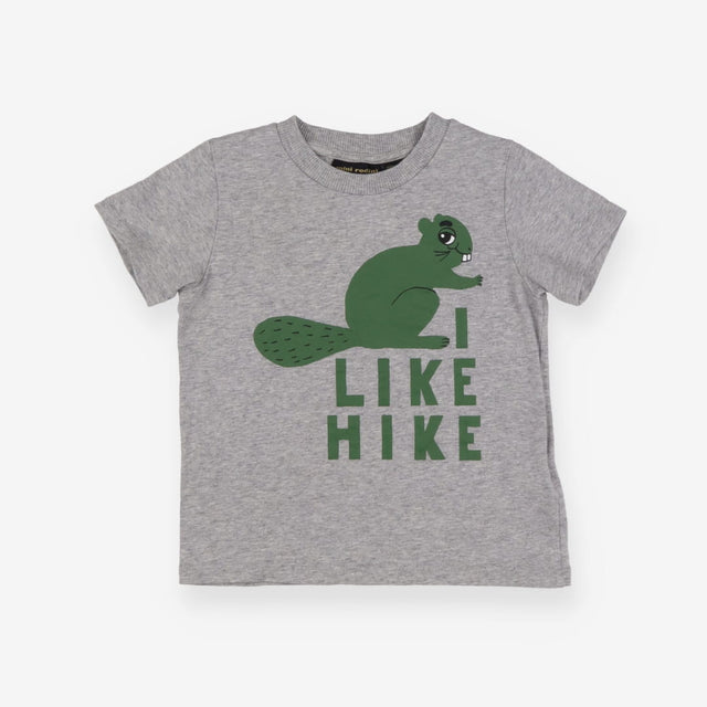 T-shirt grey green squirrel 'I like hike'