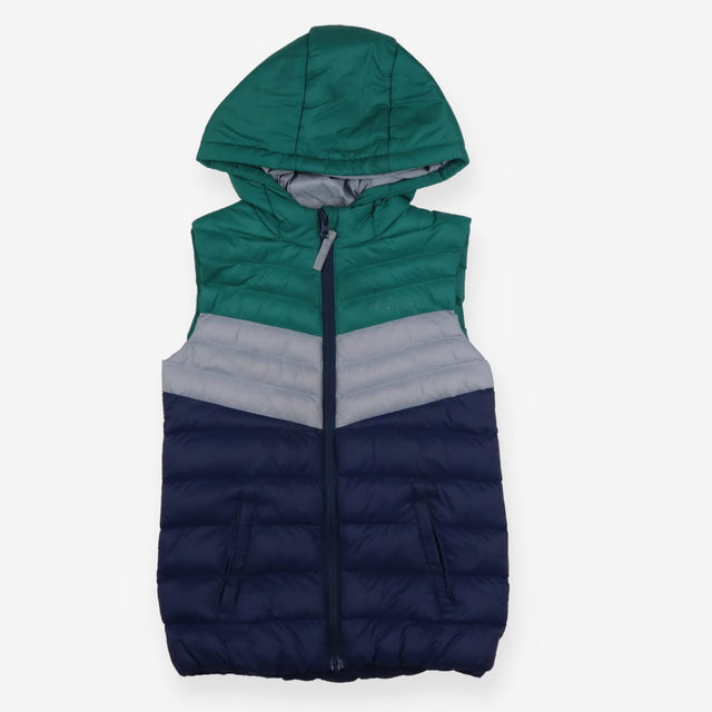 Gilet navy with green hood