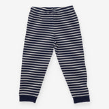 Joggers navy and white striped 
