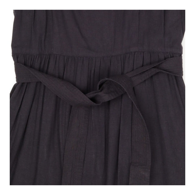 Nita Linen Blend Strappy Maxi Dress Waist Tie