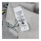 Sweatshirt Grey with Embroidered Flowers