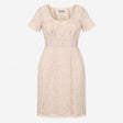 Dress & Bolero Jacket Set Metallic Lace Occasion G