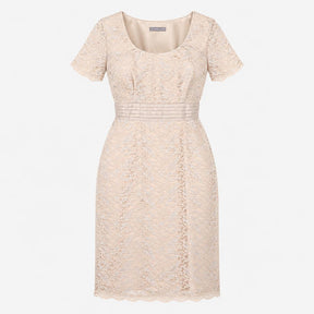 Dress & Bolero Jacket Set Metallic Lace Occasion G
