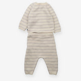 Outfit knit grey stripe