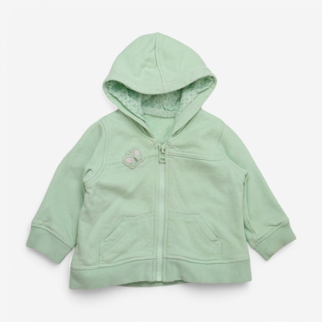 Hoodie Lime butterfly