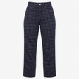 Trousers Plaid Straight Leg High Rise