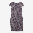 Pencil Dress Snake Print Short Sleeve Draped