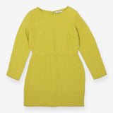 Roux Dress Celery Green 100% Silk Open Back