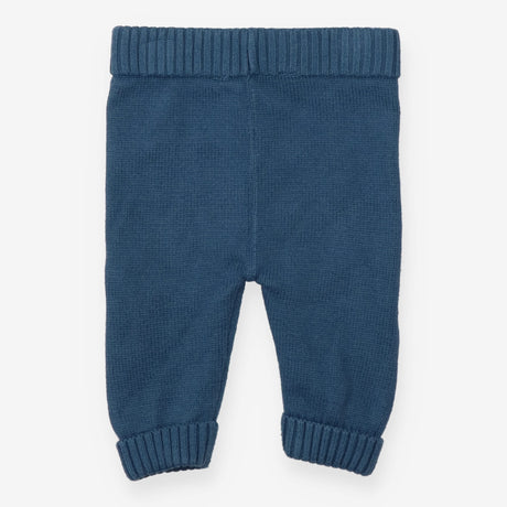 Leggings Knit Blue Hedgehog Appliques