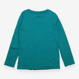 T-Shirt Long Sleeve Teal 'Wanted Rusty The Robot'